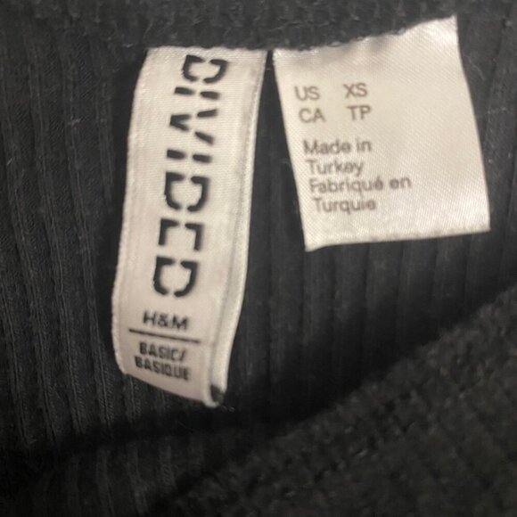 ✨ H&M Divided Black Ribbed Bodysuit | Women’s XS - Picture 5 of 6